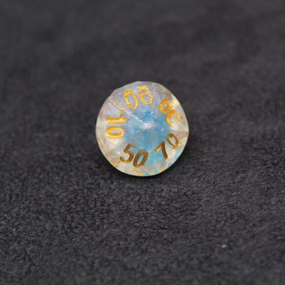 Blue and purple Smoke polyhedral DND Dice - Picture 7 of 12